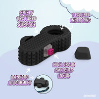 Thumbnail for Distractibles Spiked Clicker Fidget Spinner - Textured for Pain Stimming, Stress Relief, ADHD, Anxiety and Concentration (Black)