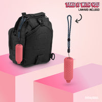 Thumbnail for Sensory Roller Fidget Toy with Clicker, Tactile Spikes for Anxiety, Stress Relief, Pain Stimming, Autism - with Lanyard (Pink)