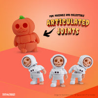 Thumbnail for Halloween Mystery Box, 10 Articulated Spooky Figures with Pumpkin Container, Random Figures and Mystery Removeable Pumpkin Lid