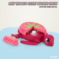 Thumbnail for Turtle Fidget Toy, Articulating Design with Shell Clickers, Pocket-Sized & Durable, Stress Relief, ADHD, Autism & Stim (Strawberry/Red)
