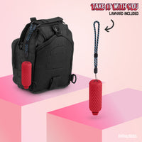 Thumbnail for Sensory Roller Fidget Toy with Clicker, Tactile Spikes for Anxiety, Stress Relief, Pain Stimming, Autism - with Lanyard (Red)