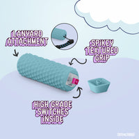 Thumbnail for Spike Roller Clicker, Tactile Pain Stimming Fidget with Clicker Switch, Pain Stimulation Roller with Lanyard (Blue)