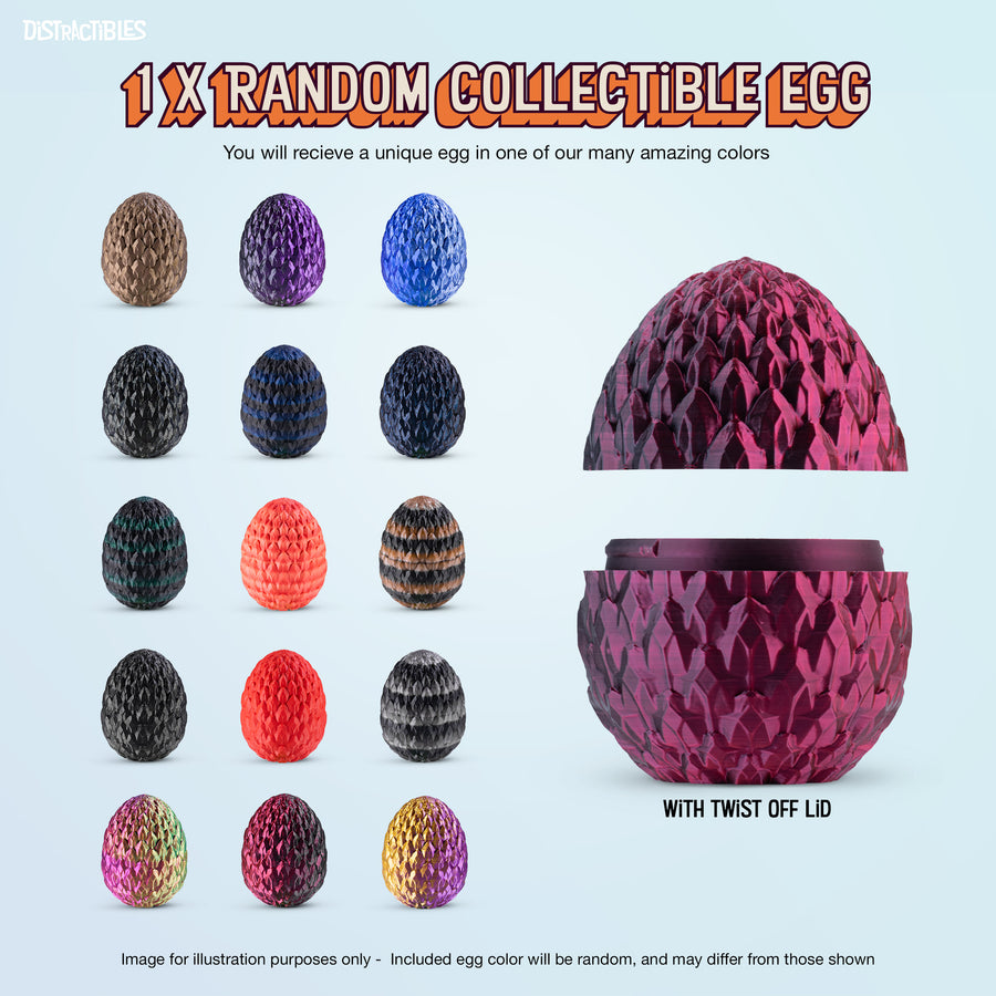 3D Articulating Fidget Animals, Mystery Pack of 10 with Mystery Egg, Random Assorted Designs, Stress Relief, Unique & Fun