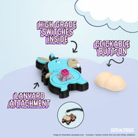 Thumbnail for Mystery Animal Butt Clicker Toy – Handheld Fidget Stress Relief Sensory Clicker with Tactile Button, Cute Animal Designs, ADHD & Anxiety Aid, Durable with Lanyard