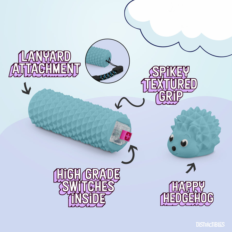 Hedgy - The Hedgehog Sensory Pain Stimming Fidget Toy, Spike Textured for Stress Relief, Focus and Concentration (Blue)