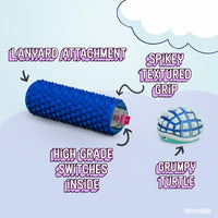 Thumbnail for Shelly - Sensory Fidget Toy, Textured Pain Stimming Device, Stress Relief for Focus and Concentration (Neon BlueSteel)