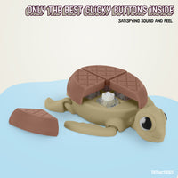 Thumbnail for Turtle Fidget Toy, Articulating Design with Shell Clickers, Pocket-Sized & Durable, Stress Relief, ADHD, Autism & Stim (Beige/Brown)