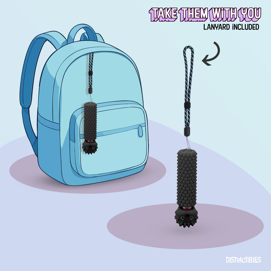 Hedgy - The Hedgehog Sensory Pain Stimming Fidget Toy, Spike Textured for Stress Relief, Focus and Concentration (Black)