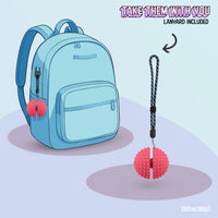 Thumbnail for Spike Ball Clicker, Tactile Pain Stimming Fidget with Clicker Switch, Pain Stimulation Ball with Lanyard (Medium - Pink)
