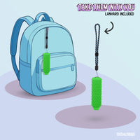 Thumbnail for Spike Roller Clicker, Tactile Pain Stimming Fidget with Clicker Switch, Pain Stimulation Roller with Lanyard (Green)