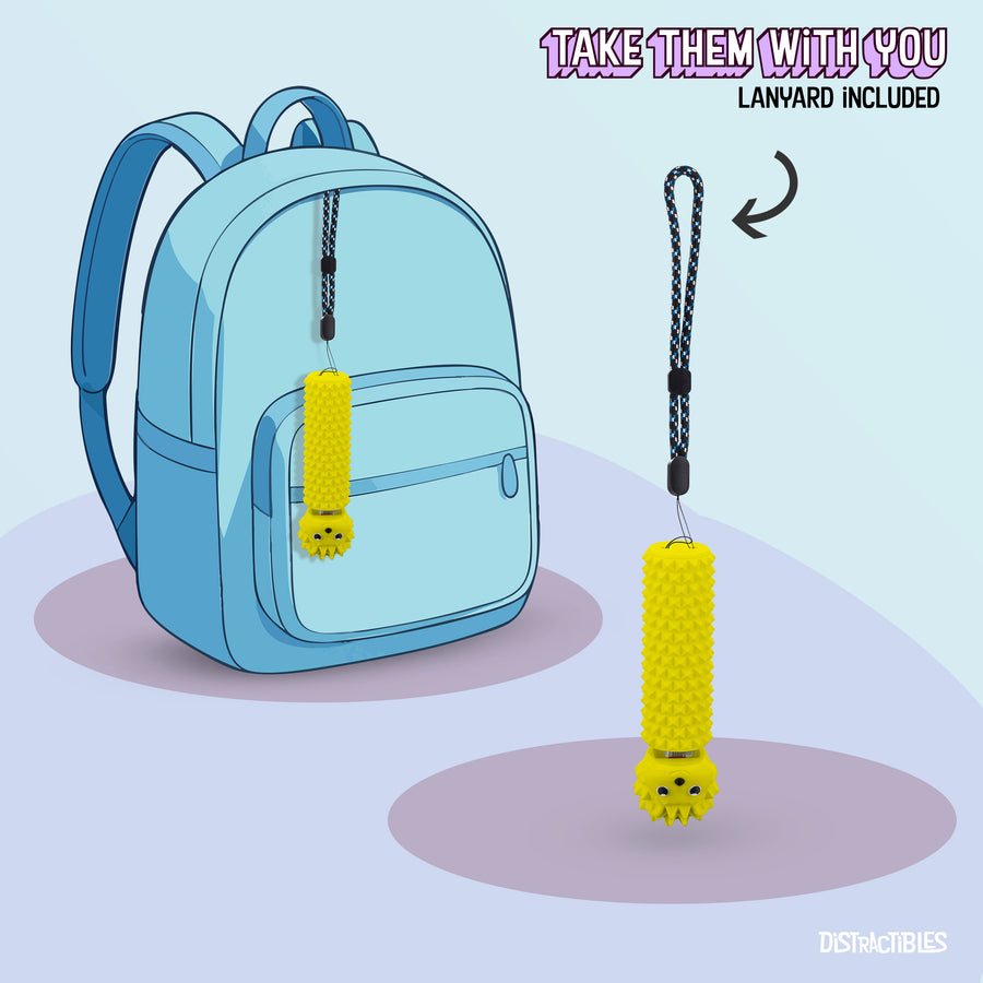 Hedgy - The Hedgehog Sensory Pain Stimming Fidget Toy, Spike Textured for Stress Relief, Focus and Concentration (Yellow)