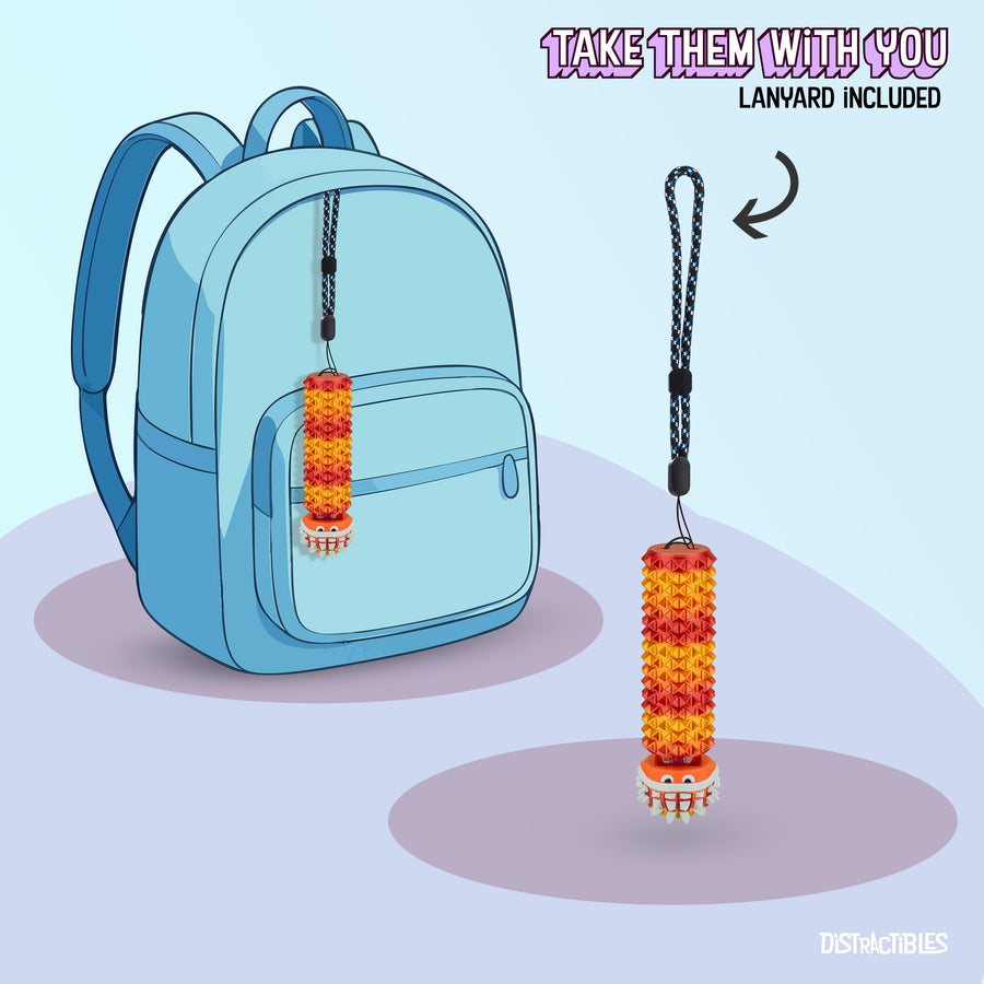 Shelly - Sensory Fidget Toy, Textured Pain Stimming Device, Stress Relief for Focus and Concentration (Neon Nova)