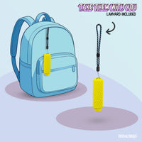 Thumbnail for Spike Roller Clicker, Tactile Pain Stimming Fidget with Clicker Switch, Pain Stimulation Roller with Lanyard (Yellow)