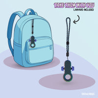 Thumbnail for Distractibles Spiked Clicker Fidget Spinner - Textured for Pain Stimming, Stress Relief, ADHD, Anxiety and Concentration (Neon Harmony)