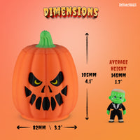 Thumbnail for Halloween Mystery Box, 10 Articulated Spooky Figures with Pumpkin Container, Random Figures and Mystery Removeable Pumpkin Lid