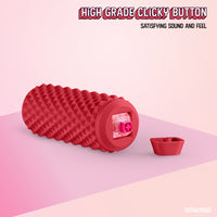 Thumbnail for Sensory Roller Fidget Toy with Clicker, Tactile Spikes for Anxiety, Stress Relief, Pain Stimming, Autism - with Lanyard (Red)