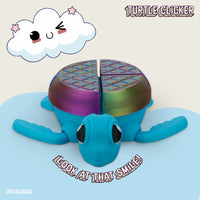 Thumbnail for Turtle Fidget Toy, Articulating Design with Shell Clickers, Pocket-Sized & Durable, Stress Relief, ADHD, Autism & Stim (Blue/Silk)