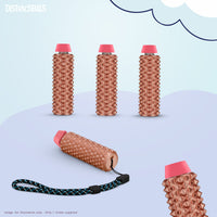 Thumbnail for Spike Roller Clicker, Tactile Pain Stimming Fidget with Clicker Switch, Pain Stimulation Roller with Lanyard (Neon Rose)