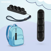 Thumbnail for 4-Button Fidget Clicker - Loud Click Switches, Textured Design for Stress Relief & Focus Aid with Lanyard (Black)