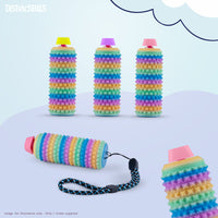 Thumbnail for Sensory Roller Fidget Toy with Clicker, Tactile Spikes for Anxiety, Stress Relief, Pain Stimming, Autism - with Lanyard (Rainbow)