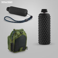 Thumbnail for Sensory Roller Fidget Toy with Clicker, Tactile Spikes for Anxiety, Stress Relief, Pain Stimming, Autism - with Lanyard (Black)