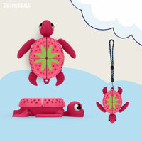 Thumbnail for Turtle Fidget Toy, Articulating Design with Shell Clickers, Pocket-Sized & Durable, Stress Relief, ADHD, Autism & Stim (Strawberry/Red)