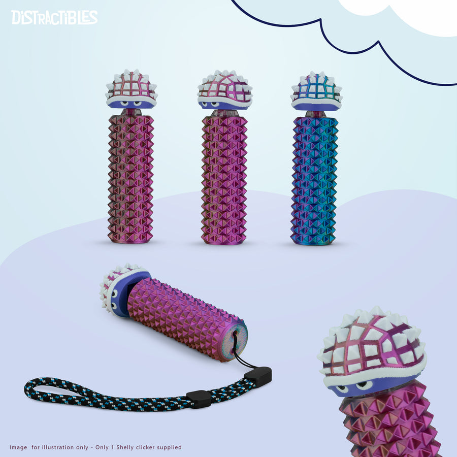 Shelly - Sensory Fidget Toy, Textured Pain Stimming Device, Stress Relief for Focus and Concentration (Neon Harmony)