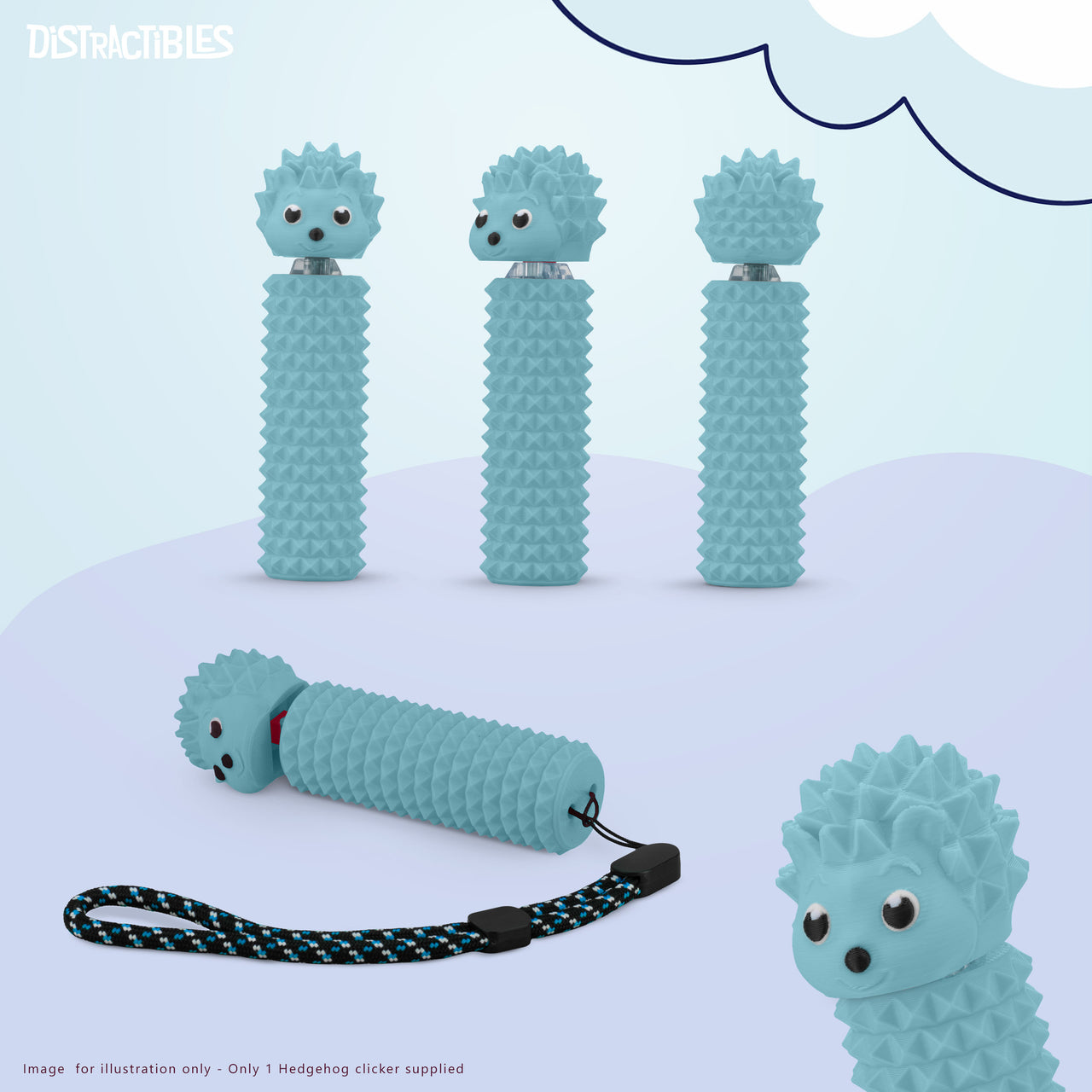 Hedgy - The Hedgehog Sensory Pain Stimming Fidget Toy, Spike Textured for Stress Relief, Focus and Concentration (Blue)