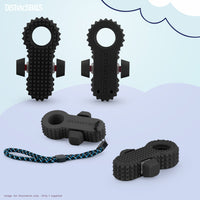 Thumbnail for Distractibles Spiked Clicker Fidget Spinner - Textured for Pain Stimming, Stress Relief, ADHD, Anxiety and Concentration (Black)