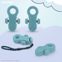 Thumbnail for Distractibles Spiked Clicker Fidget Spinner - Textured for Pain Stimming, Stress Relief, ADHD, Anxiety and Concentration (Blue)