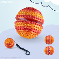 Thumbnail for Spike Ball Clicker, Tactile Pain Stimming Fidget with Clicker Switch, Pain Stimulation Ball with Lanyard (Large Neon Nova)