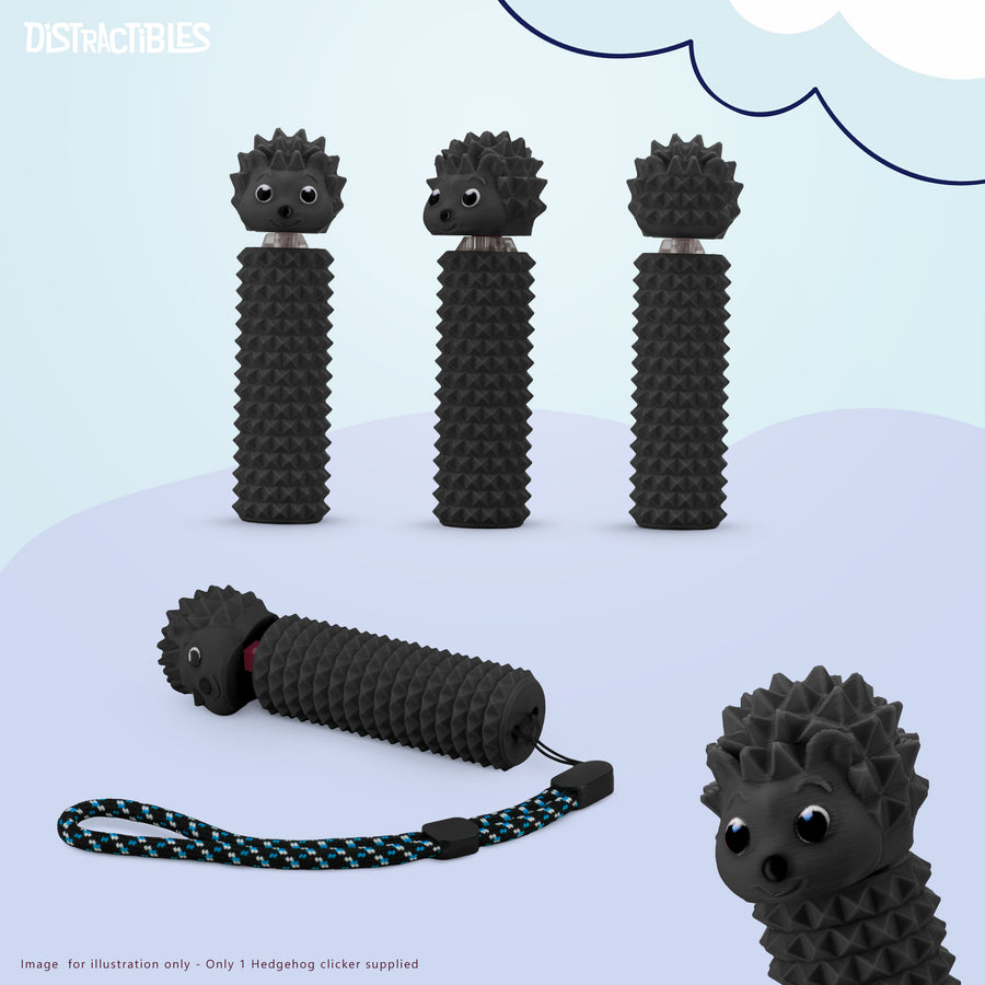 Hedgy - The Hedgehog Sensory Pain Stimming Fidget Toy, Spike Textured for Stress Relief, Focus and Concentration (Black)