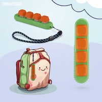Thumbnail for 2 Pack Fidget Clickers, 4-Button Silent & Loud Click Options, Textured Design for Stress Relief & Focus Aid with Lanyard (Green-Black)