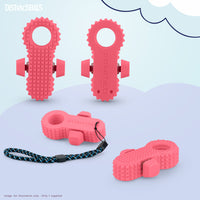 Thumbnail for Distractibles Spiked Clicker Fidget Spinner - Textured for Pain Stimming, Stress Relief, ADHD, Anxiety and Concentration (Pink)