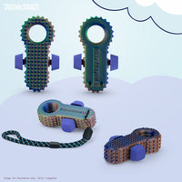 Thumbnail for Distractibles Spiked Clicker Fidget Spinner - Textured for Pain Stimming, Stress Relief, ADHD, Anxiety and Concentration (Neon Harmony)