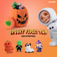 Thumbnail for Halloween Mystery Box, 10 Articulated Spooky Figures with Pumpkin Container, Random Figures and Mystery Removeable Pumpkin Lid