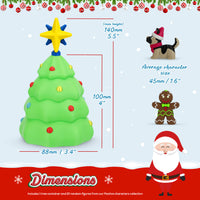 Thumbnail for Distractibles Christmas Tree Mystery Box, 10 Articulated Festive Figures with Christmas Tree Container, Random Tree Topper with Removeable Tree Lid