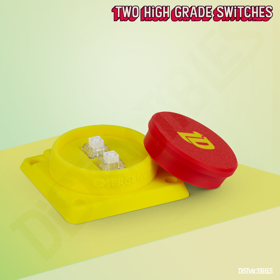 Big Red Button, ASMR Fidget Clicker, Adult Toy for Stress Relief, Autism, Anxiety Relief with Lanyard