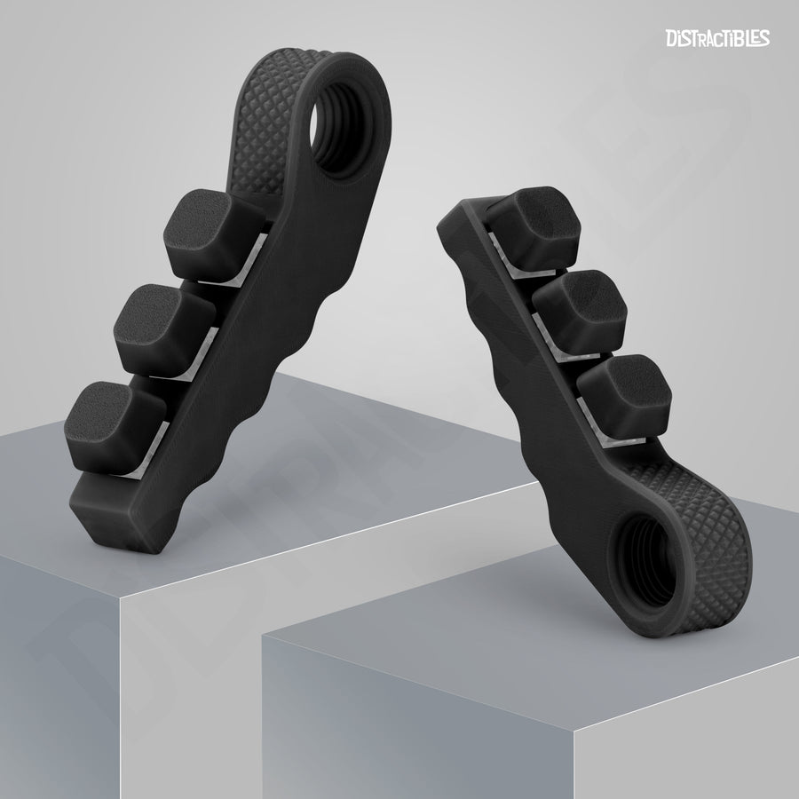 3-in-1 Fidget Spinner with Clicker Buttons and Sensory Strip, Stress Relief Toy for ADHD and Anxiety