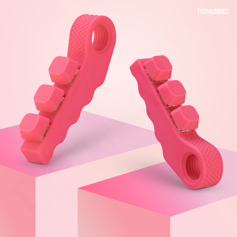 3-in-1 Fidget Spinner with Clicker Buttons and Sensory Strip, Stress Relief Toy for ADHD and Anxiety