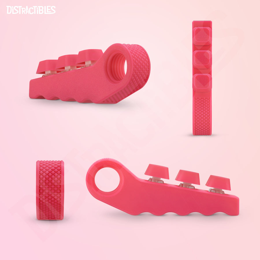 3-in-1 Fidget Spinner with Clicker Buttons and Sensory Strip, Stress Relief Toy for ADHD and Anxiety