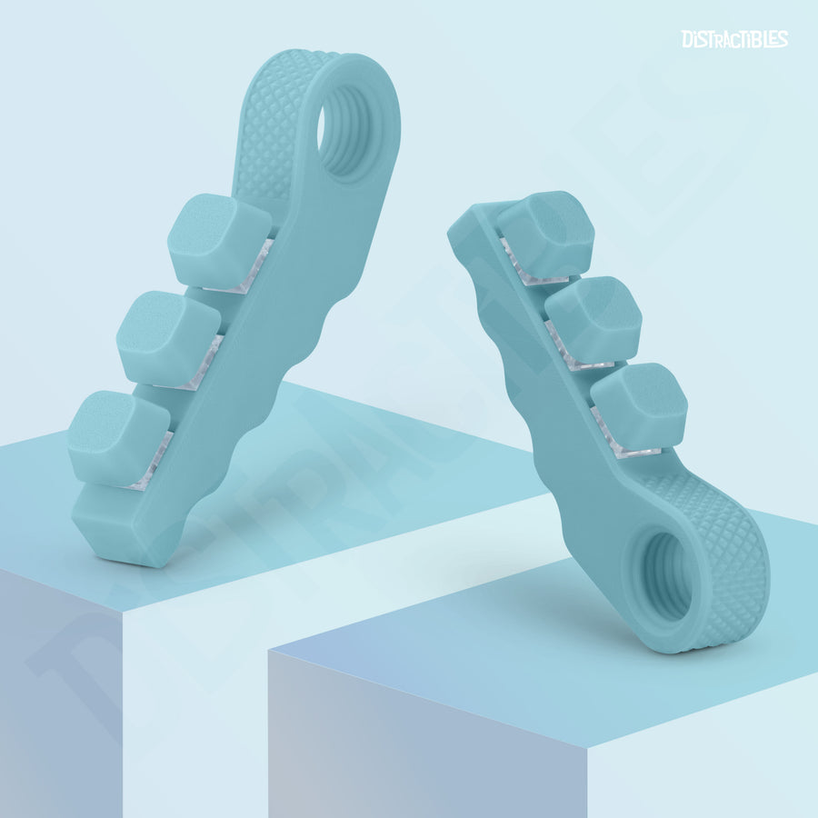 3-in-1 Fidget Spinner with Clicker Buttons and Sensory Strip, Stress Relief Toy for ADHD and Anxiety