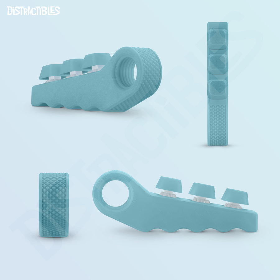 3-in-1 Fidget Spinner with Clicker Buttons and Sensory Strip, Stress Relief Toy for ADHD and Anxiety