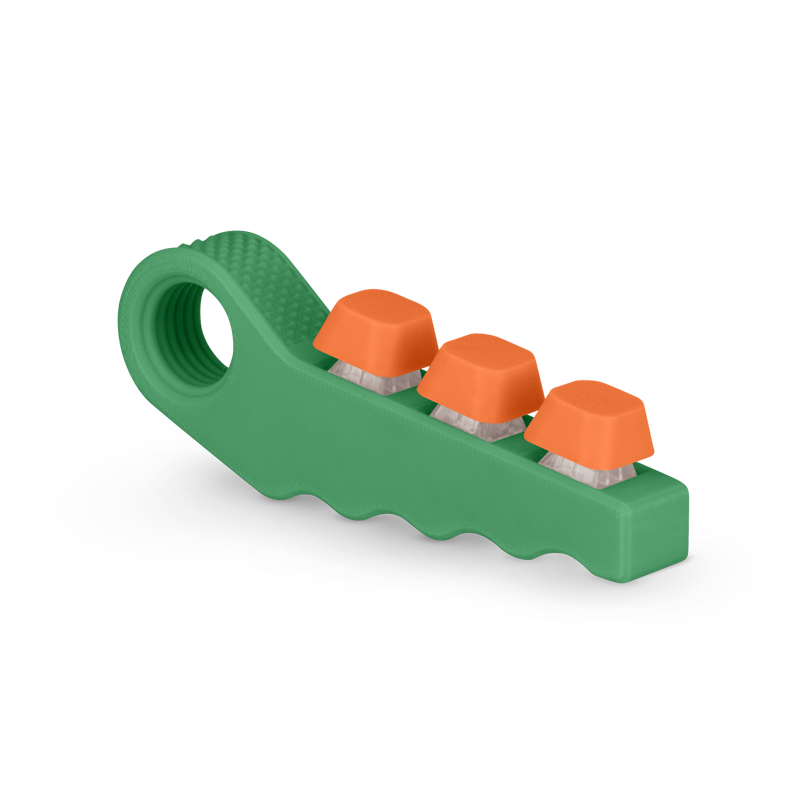 3-in-1 Fidget Spinner with Clicker Buttons and Sensory Strip, Stress Relief Toy for ADHD and Anxiety