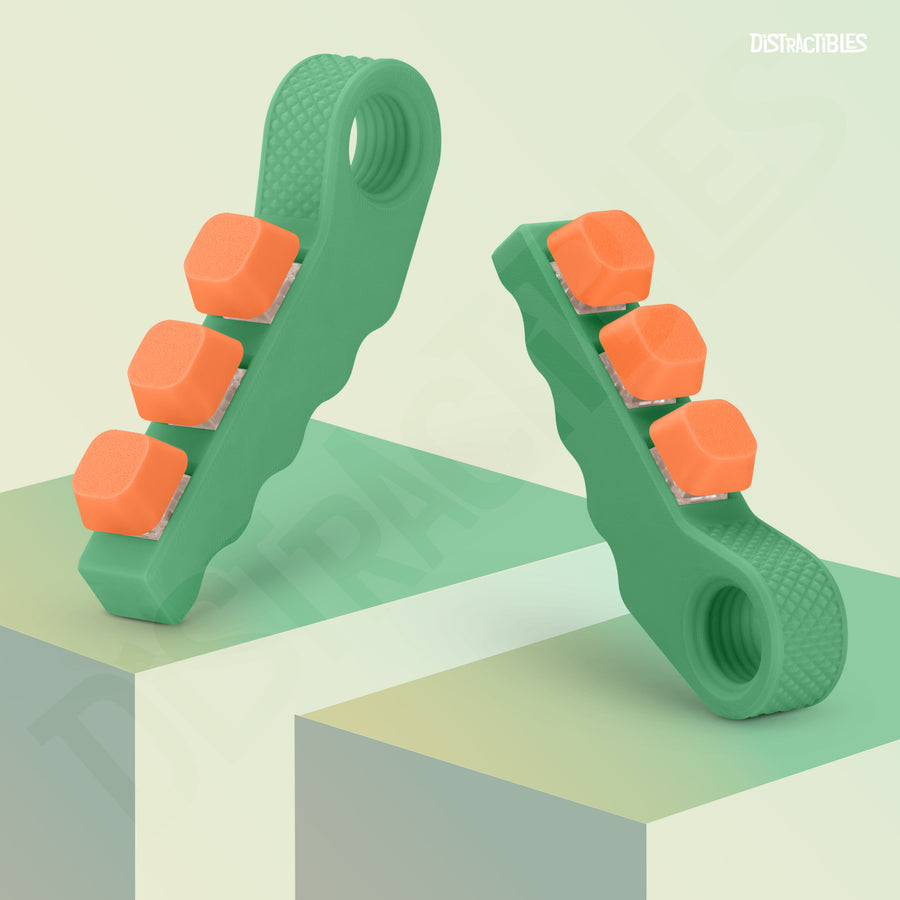 3-in-1 Fidget Spinner with Clicker Buttons and Sensory Strip, Stress Relief Toy for ADHD and Anxiety