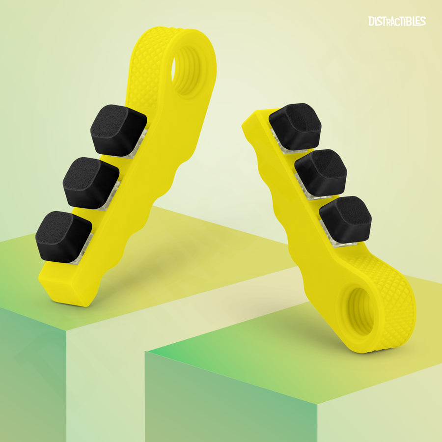 3-in-1 Fidget Spinner with Clicker Buttons and Sensory Strip, Stress Relief Toy for ADHD and Anxiety