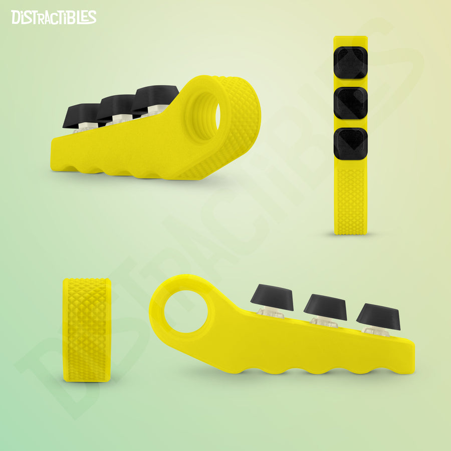 3-in-1 Fidget Spinner with Clicker Buttons and Sensory Strip, Stress Relief Toy for ADHD and Anxiety