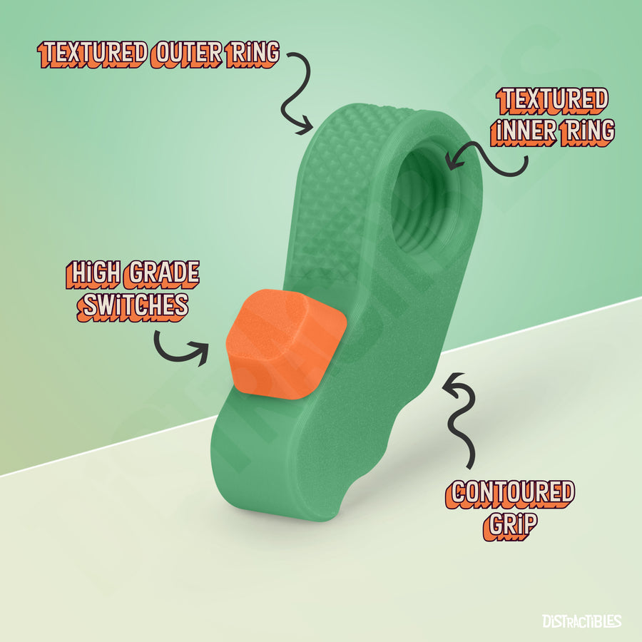 Distractibles Spin Clicker 02 - Green & Orange - 2 Pack