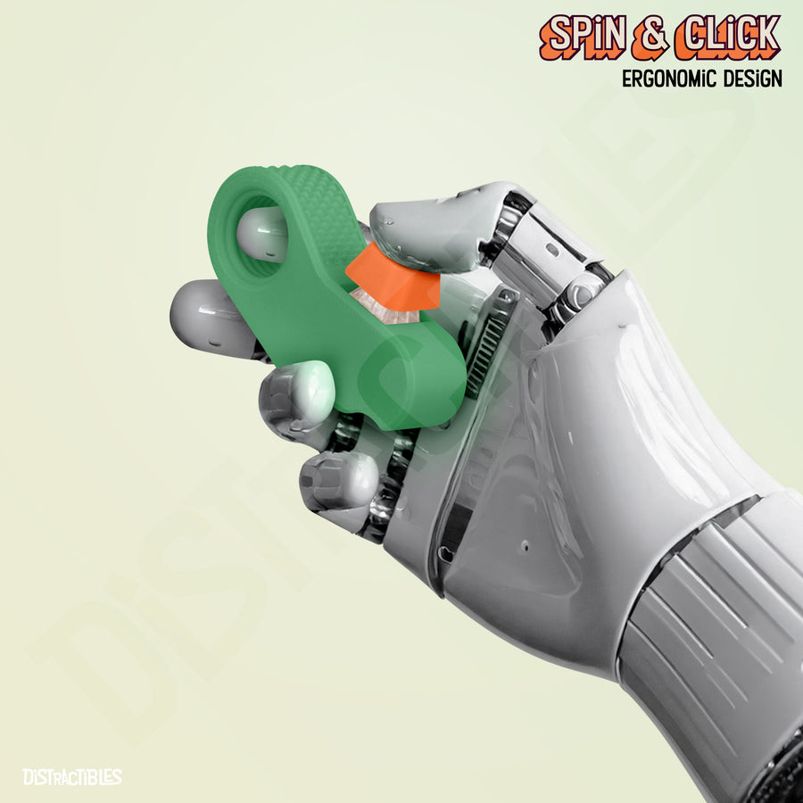 Distractibles Spin Clicker 02 - Green & Orange - 2 Pack