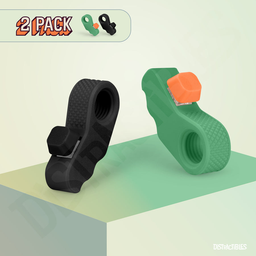 Distractibles Spin Clicker 02 - Green & Orange - 2 Pack